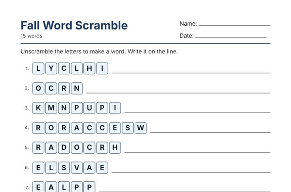 Example: Word Scramble Maker